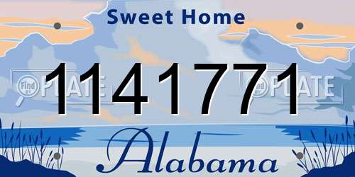 1141771 Alabama License Plate