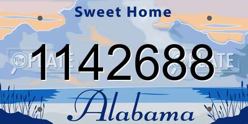 1142688 Alabama License Plate