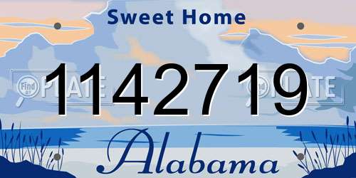 1142719 Alabama License Plate