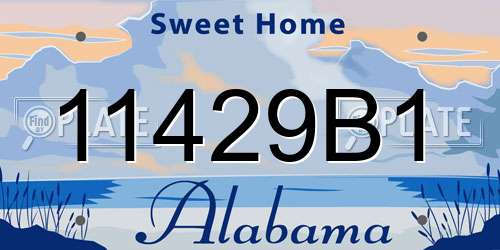 11429B1 Alabama License Plate