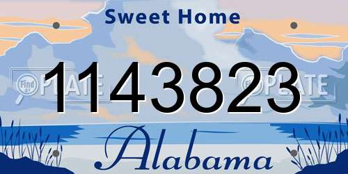 1143823 Alabama License Plate