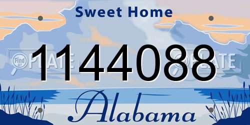 1144088 Alabama License Plate