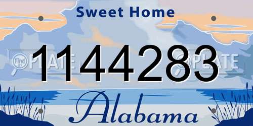1144283 Alabama License Plate