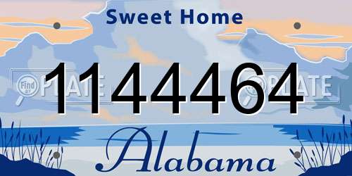 1144464 Alabama License Plate
