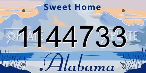 1144733 Alabama License Plate