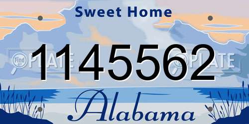 1145562 Alabama License Plate