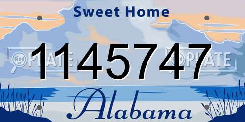 1145747 Alabama License Plate