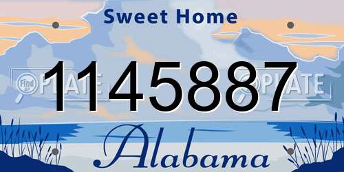 1145887 Alabama License Plate