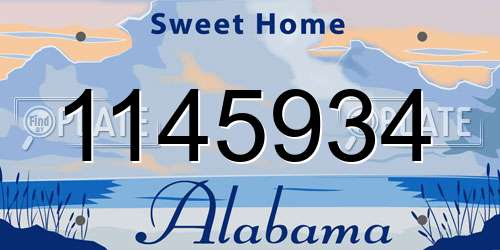 1145934 Alabama License Plate