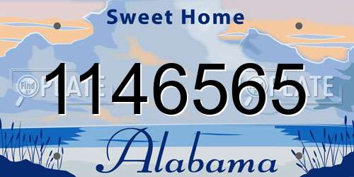 1146565 Alabama License Plate