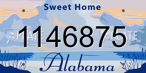 1146875 Alabama License Plate