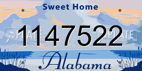 1147522 Alabama License Plate