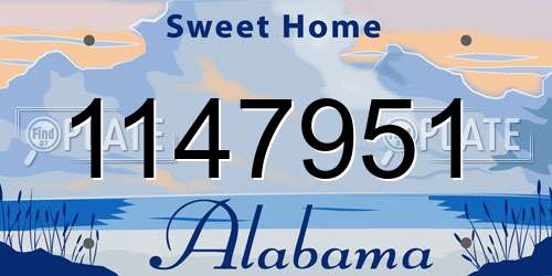 1147951 Alabama License Plate