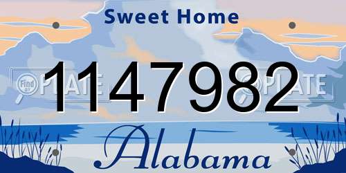 1147982 Alabama License Plate