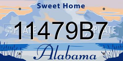 11479B7 Alabama License Plate