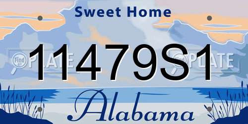 11479S1 Alabama License Plate