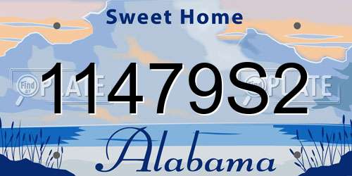 11479S2 Alabama License Plate