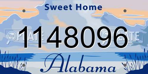 1148096 Alabama License Plate