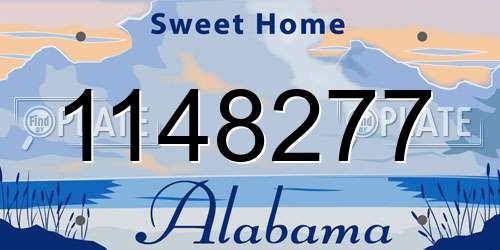 1148277 Alabama License Plate