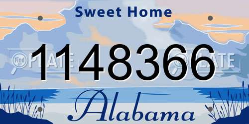 1148366 Alabama License Plate