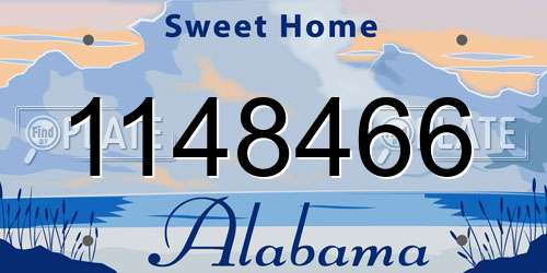1148466 Alabama License Plate