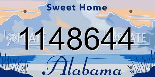 1148644 Alabama License Plate