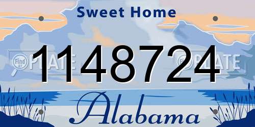 1148724 Alabama License Plate