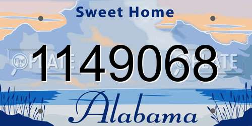 1149068 Alabama License Plate