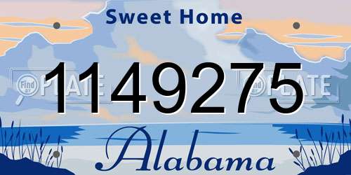 1149275 Alabama License Plate
