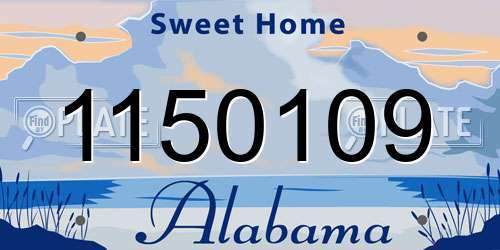 1150109 Alabama License Plate
