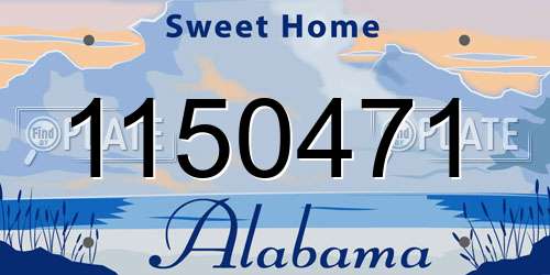 1150471 Alabama License Plate