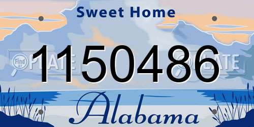 1150486 Alabama License Plate
