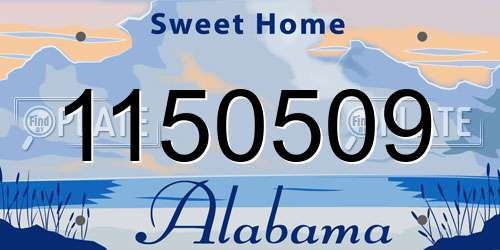 1150509 Alabama License Plate
