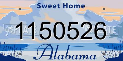 1150526 Alabama License Plate