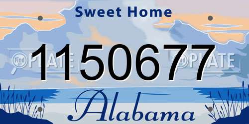 1150677 Alabama License Plate