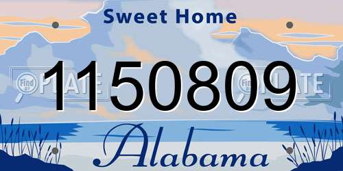 1150809 Alabama License Plate