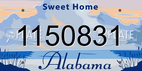 1150831 Alabama License Plate