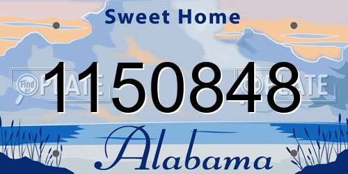 1150848 Alabama License Plate