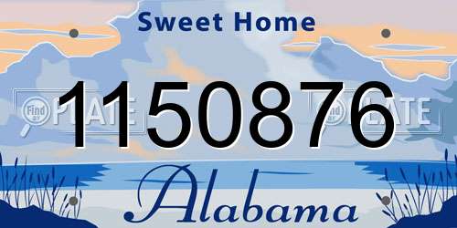 1150876 Alabama License Plate