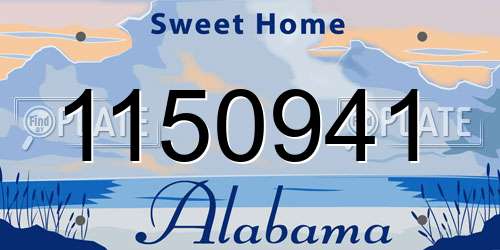 1150941 Alabama License Plate