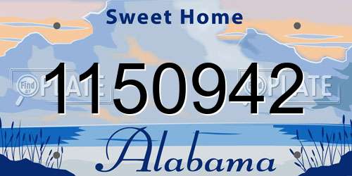 1150942 Alabama License Plate