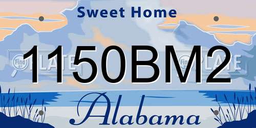 1150BM2 Alabama License Plate