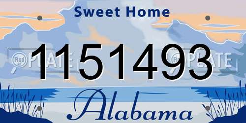 1151493 Alabama License Plate
