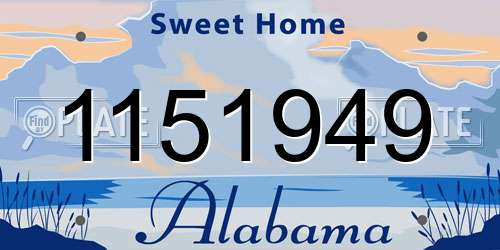 1151949 Alabama License Plate