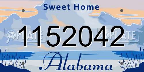 1152042 Alabama License Plate