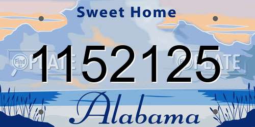 1152125 Alabama License Plate