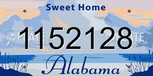 1152128 Alabama License Plate