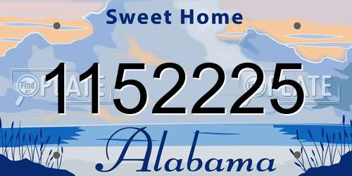 1152225 Alabama License Plate