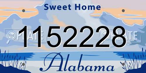 1152228 Alabama License Plate