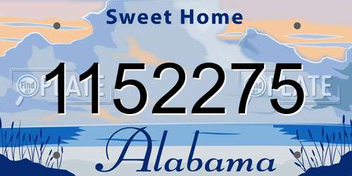 1152275 Alabama License Plate